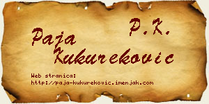 Paja Kukureković vizit kartica